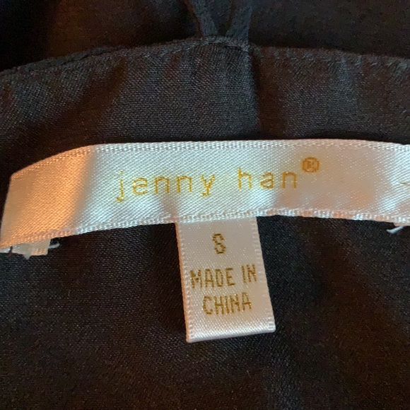 Jenny Hahn sheer black slip dress with beaded detail. - Picture 7 of 8